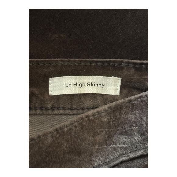 Frame Jeans Le High Skinny Velveteen Velour dark gray size 28 - Picture 6 of 9
